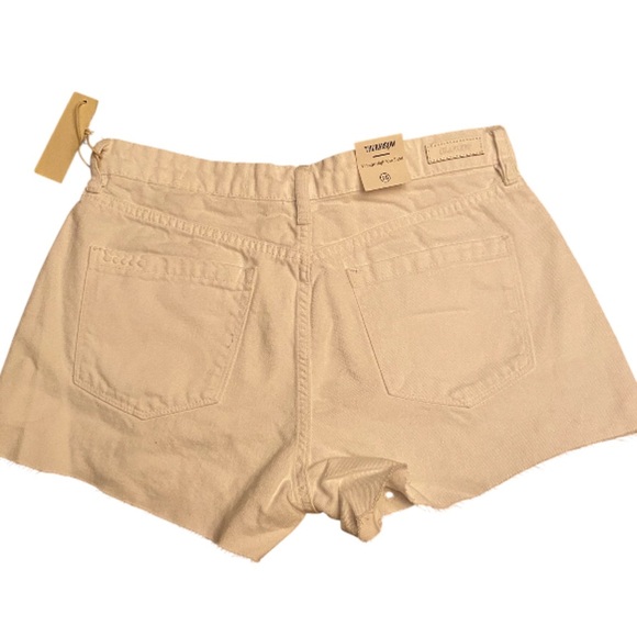 NWT  The Barrow Shorts White High Rise Eyelet Raw Hem Denim Size 28 - Picture 3 of 6